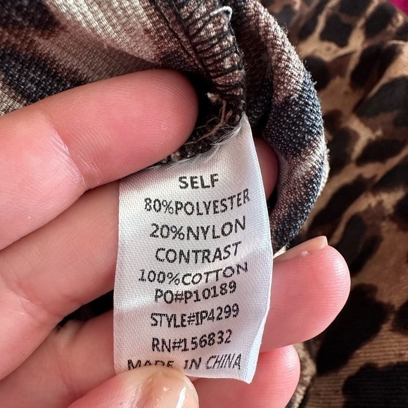 BiBi Leopard Print Distressed Zip Up Jacket - Picture 7 of 9